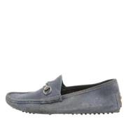 Pre-owned Suede flats Gucci Vintage , Blue , Heren