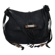 Pre-owned Leather shoulder-bags Gucci Vintage , Black , Dames