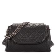 Pre-owned Leather chanel-bags Chanel Vintage , Black , Dames