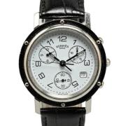 Pre-owned Metal watches Hermès Vintage , White , Dames