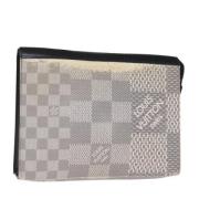 Pre-owned Canvas clutches Louis Vuitton Vintage , Beige , Dames