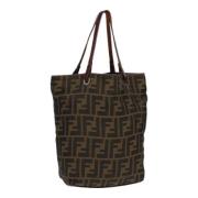 Pre-owned Canvas handbags Fendi Vintage , Brown , Dames