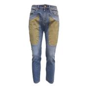 Skinny Jeans met Alcantara Patches Jeckerson , Blue , Heren