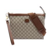 Pre-owned Leather gucci-bags Gucci Vintage , Beige , Heren