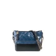 Pre-owned Leather chanel-bags Chanel Vintage , Blue , Dames