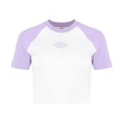 Witte Crop Top - Sodaville Dickies , Purple , Dames