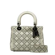 Pre-owned Leather handbags Dior Vintage , White , Dames