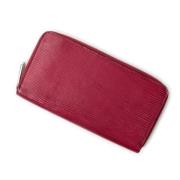 Pre-owned Leather wallets Louis Vuitton Vintage , Red , Dames