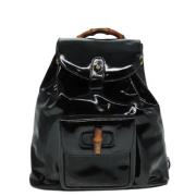 Pre-owned Leather backpacks Gucci Vintage , Black , Dames