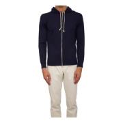 Blauwe hoodie met volledige rits Eleventy , Blue , Heren