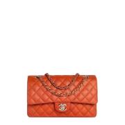 Pre-owned Leather chanel-bags Chanel Vintage , Orange , Dames