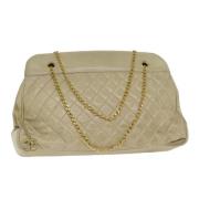 Pre-owned Leather chanel-bags Chanel Vintage , Beige , Dames