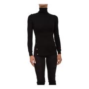 Stijlvolle Gebreide Top voor Vrouwen Elisabetta Franchi , Black , Dame...