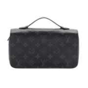 Pre-owned Leather wallets Louis Vuitton Vintage , Black , Heren