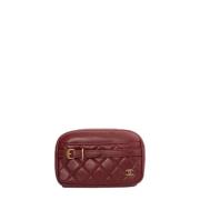 Pre-owned Leather chanel-bags Chanel Vintage , Red , Dames