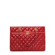 Pre-owned Leather chanel-bags Chanel Vintage , Red , Dames