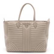 Pre-owned Leather handbags Prada Vintage , Beige , Dames