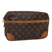 Pre-owned Canvas clutches Louis Vuitton Vintage , Brown , Dames