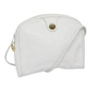 Pre-owned Leather shoulder-bags Dior Vintage , White , Dames