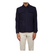 Blauwe Overshirt Jas Eleventy , Blue , Heren