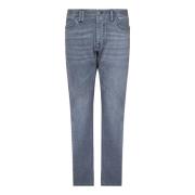 Grijze Katoenen Regular Fit Broek Brioni , Gray , Heren