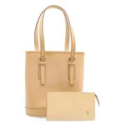 Pre-owned Leather louis-vuitton-bags Louis Vuitton Vintage , Beige , D...