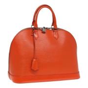 Pre-owned Leather handbags Louis Vuitton Vintage , Orange , Dames