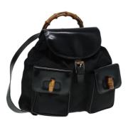 Pre-owned Canvas backpacks Gucci Vintage , Black , Dames