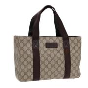 Pre-owned Leather handbags Gucci Vintage , Beige , Dames