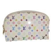 Pre-owned Canvas pouches Louis Vuitton Vintage , White , Dames