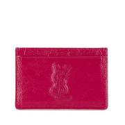 Pre-owned Leather wallets Yves Saint Laurent Vintage , Pink , Dames