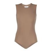 Beige Tank Bodysuit Maison Margiela , Brown , Dames