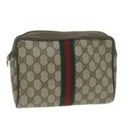 Pre-owned Canvas clutches Gucci Vintage , Beige , Dames