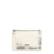 Pre-owned Leather dior-bags Dior Vintage , White , Dames