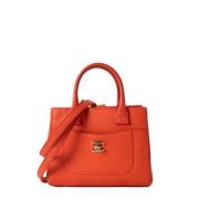 Pre-owned Leather chanel-bags Chanel Vintage , Orange , Dames