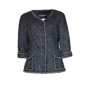 Pre-owned Polyester outerwear Chanel Vintage , Gray , Dames