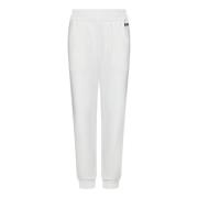 Witte Geribbelde Broek met Logo Borduursel Ermenegildo Zegna , White ,...