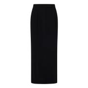 Zwarte Rok met Hoge Taille en Zakken Max Mara , Black , Dames