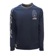 Katoenen sweatshirt met voorlogo La Martina , Blue , Heren