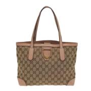 Pre-owned Canvas gucci-bags Gucci Vintage , Beige , Dames