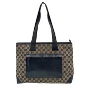 Pre-owned Canvas shoppers Gucci Vintage , Beige , Dames