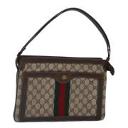 Pre-owned Canvas shoulder-bags Gucci Vintage , Beige , Dames