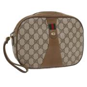 Pre-owned Canvas clutches Gucci Vintage , Beige , Dames