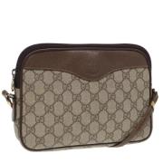 Pre-owned Leather shoulder-bags Gucci Vintage , Beige , Dames