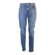 Slim Fit Heren Jeans met Patches Jeckerson , Blue , Heren