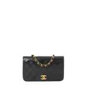 Pre-owned Leather chanel-bags Chanel Vintage , Black , Dames