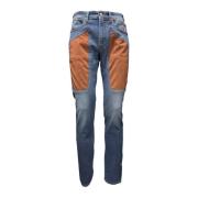 Slim Fit Alcantara Patch Jeans Jeckerson , Blue , Heren