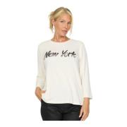 Moulante trui met lange mouwen 2-Biz , White , Dames