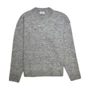 Grijze Katoenen Crew Neck Sweater Amish , Gray , Heren