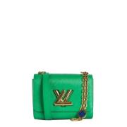 Pre-owned Leather louis-vuitton-bags Louis Vuitton Vintage , Green , D...